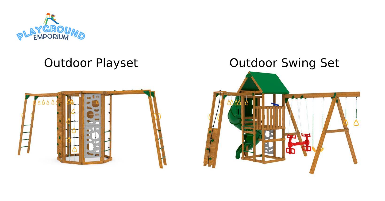 Outdoor playset and swing set