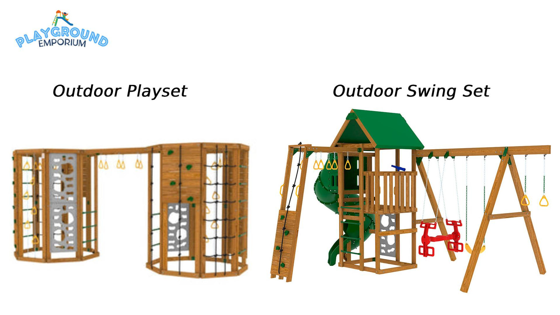 outdoor playset and swing set