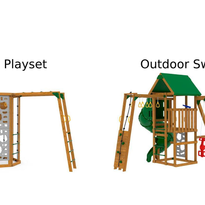 Outdoor playset and swing set
