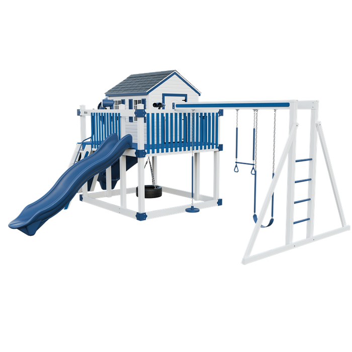 Swing Kingdom Cabin Deluxe Swing Set