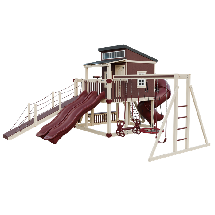 Swing Kingdom Kingdom Lodge Deluxe Swing Set