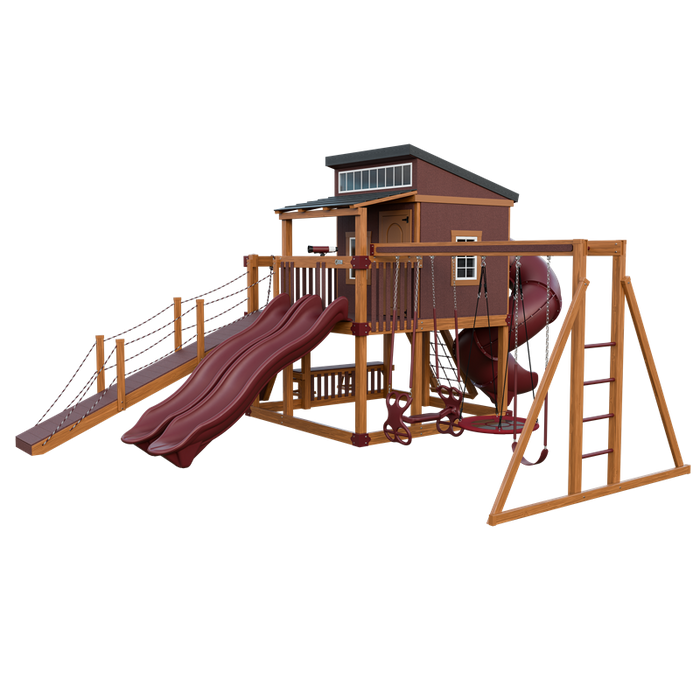 Swing Kingdom Kingdom Lodge Deluxe Swing Set