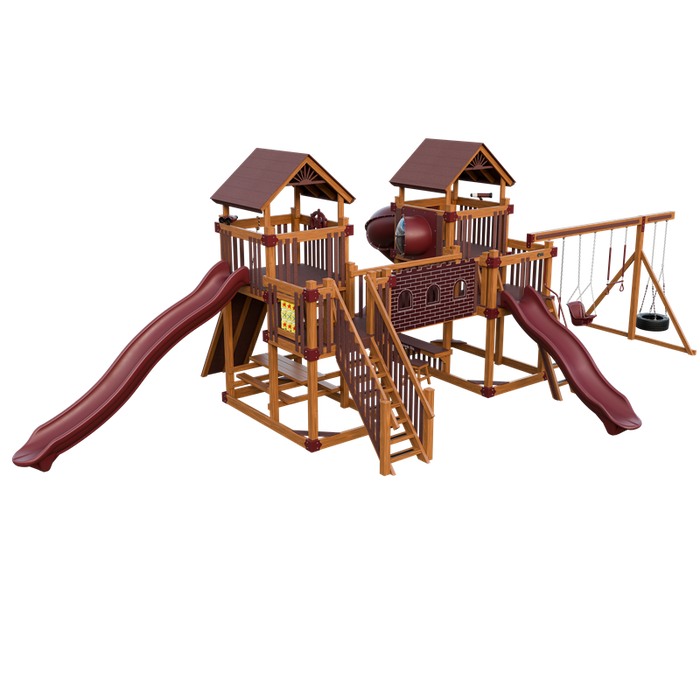 Swing Kingdom Fortress Swing Set