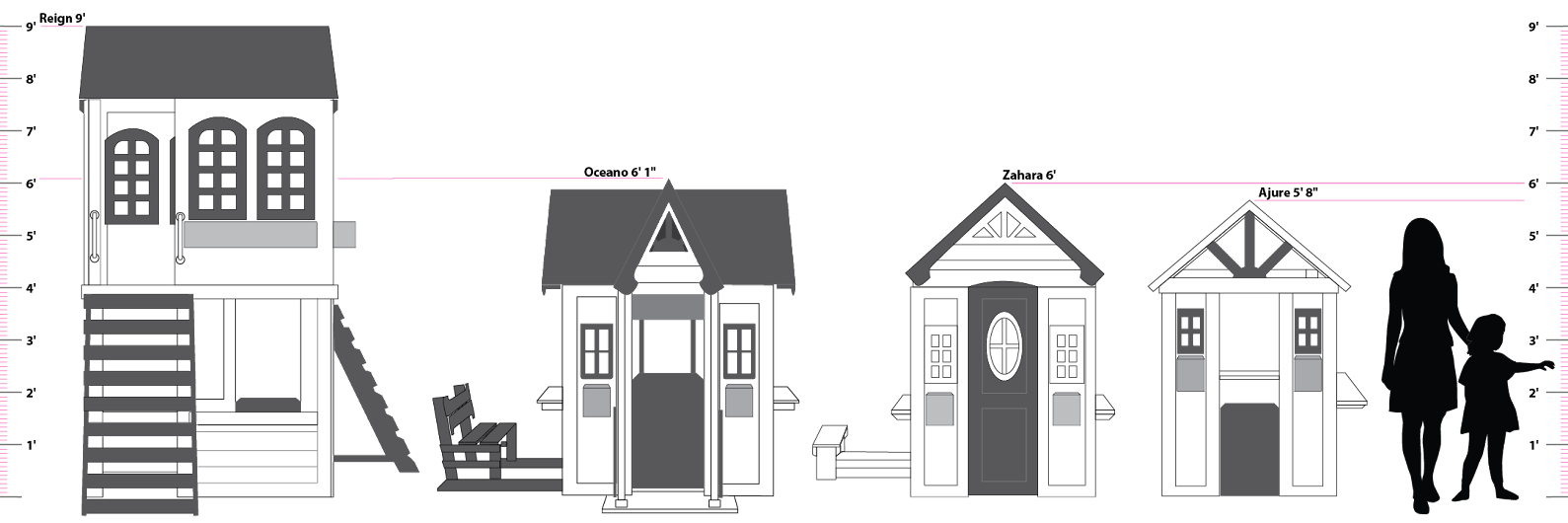 Reign Two Story Playhouse Custom Color