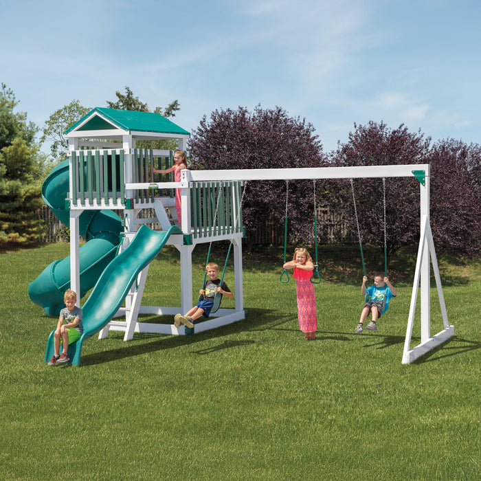 Kinzerbilt Backyard Vinyl 6x8 Split Level Playset 228