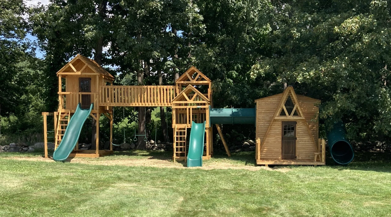 Kinzerbilt Backyard Wood Triple Tower Playset 1209