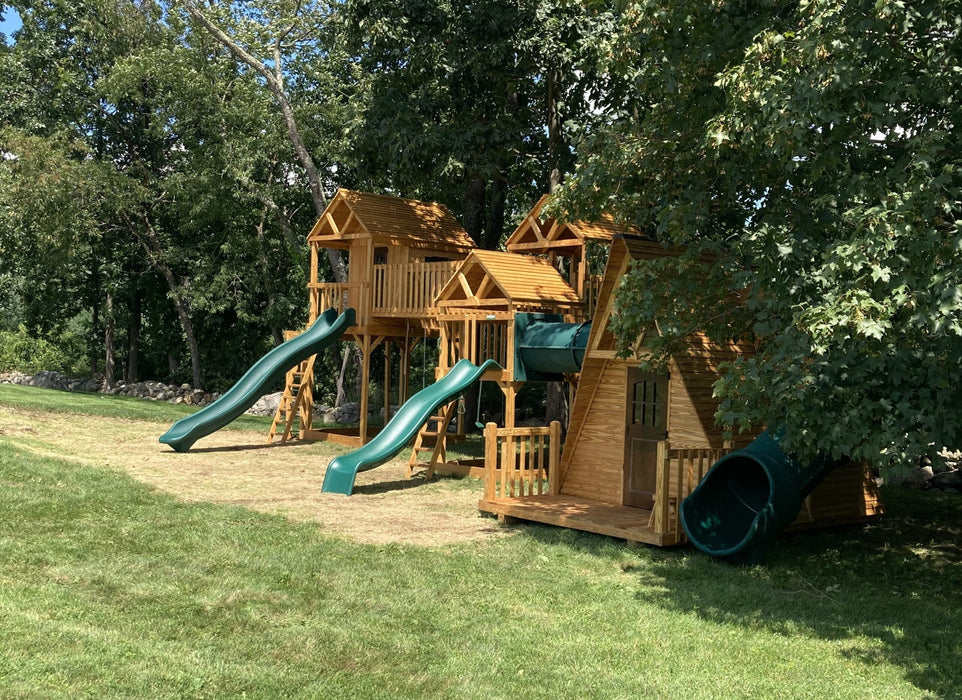 Kinzerbilt Backyard Wood Triple Tower Playset 1209