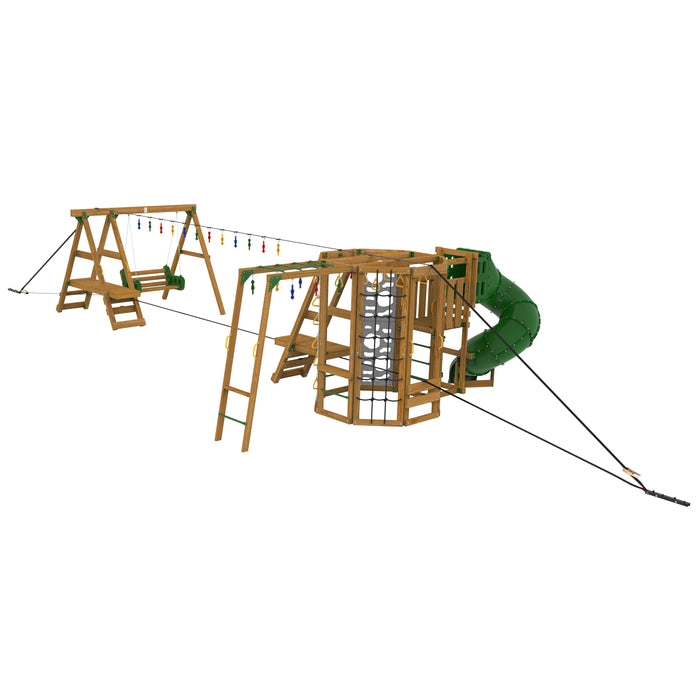 Playstar Ninja Power Tower Gold Outdoor swing set