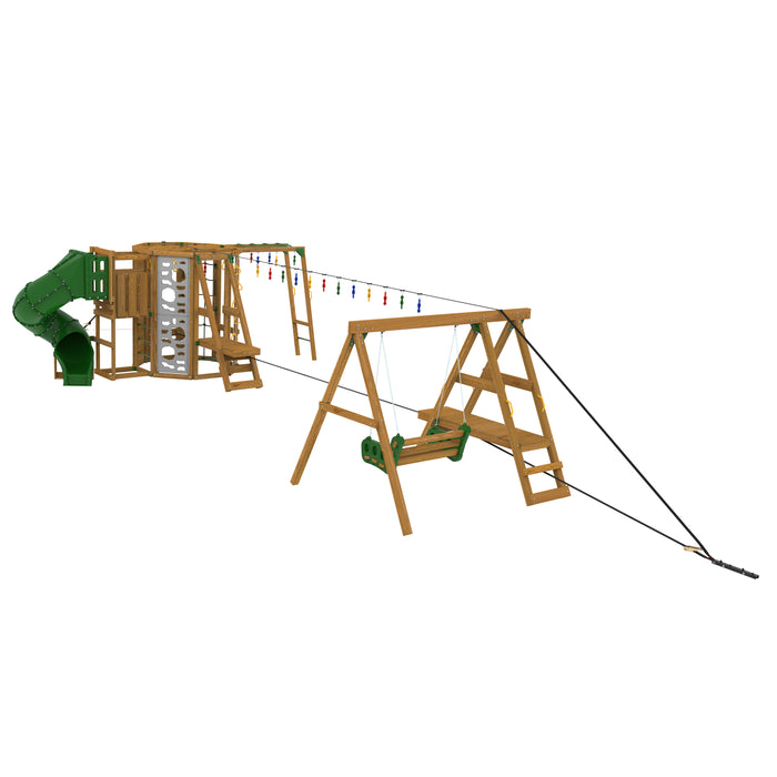 Playstar Ninja Power Tower Gold Outdoor swing set