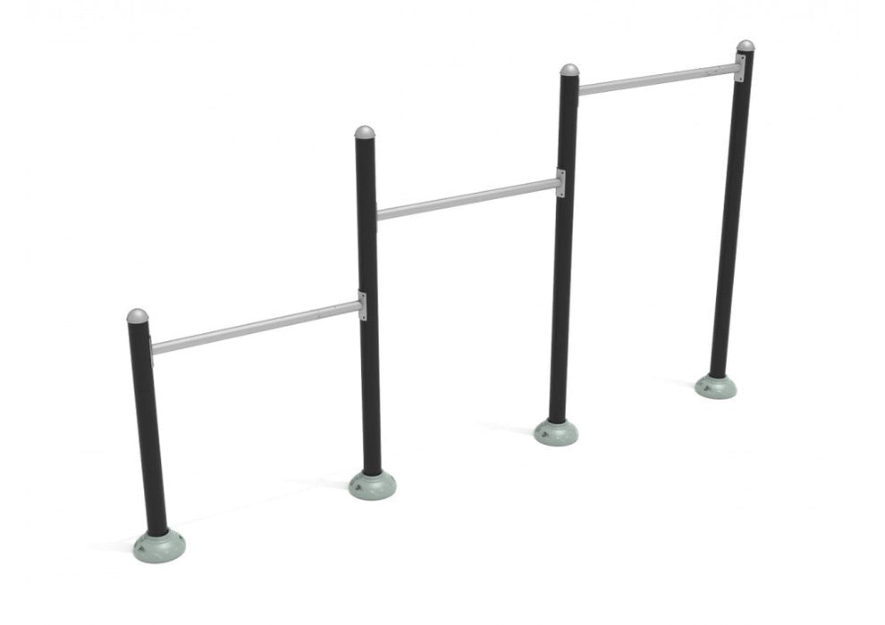 Triple Station Inclined Chin-Up Bars