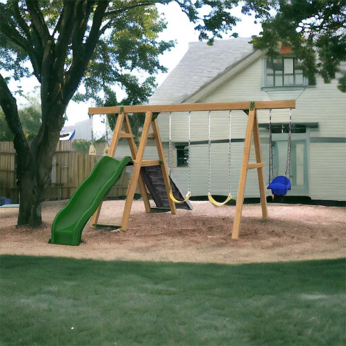 Playstar Mesa Gold Wooden Swing Set