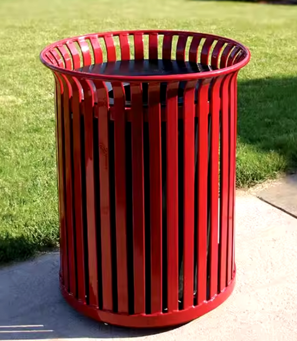 Big Round Park Trash Can