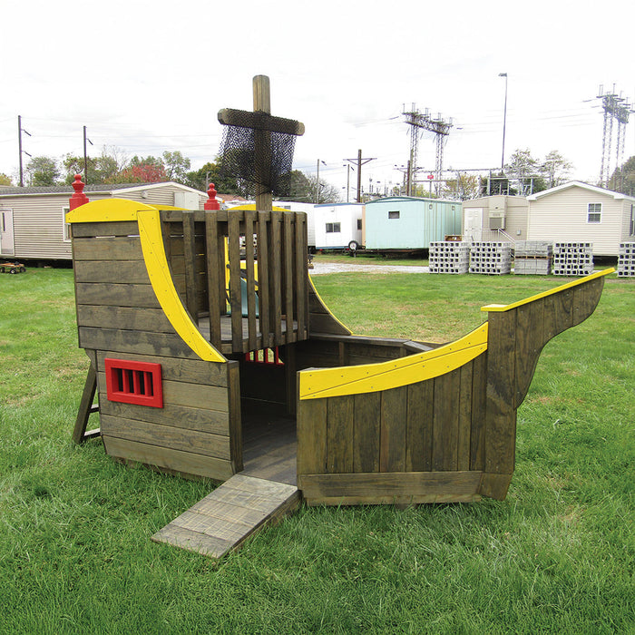 Kinzerbilt Itty Bitty Daycare Pirate Ship in Treated Pine Playset 3300